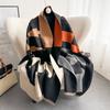 24 Autumn and Winter Splicing Scarf Women's Fashion Warm Versatile Imitation Cashmere Scarf Thickened High-end Shawl