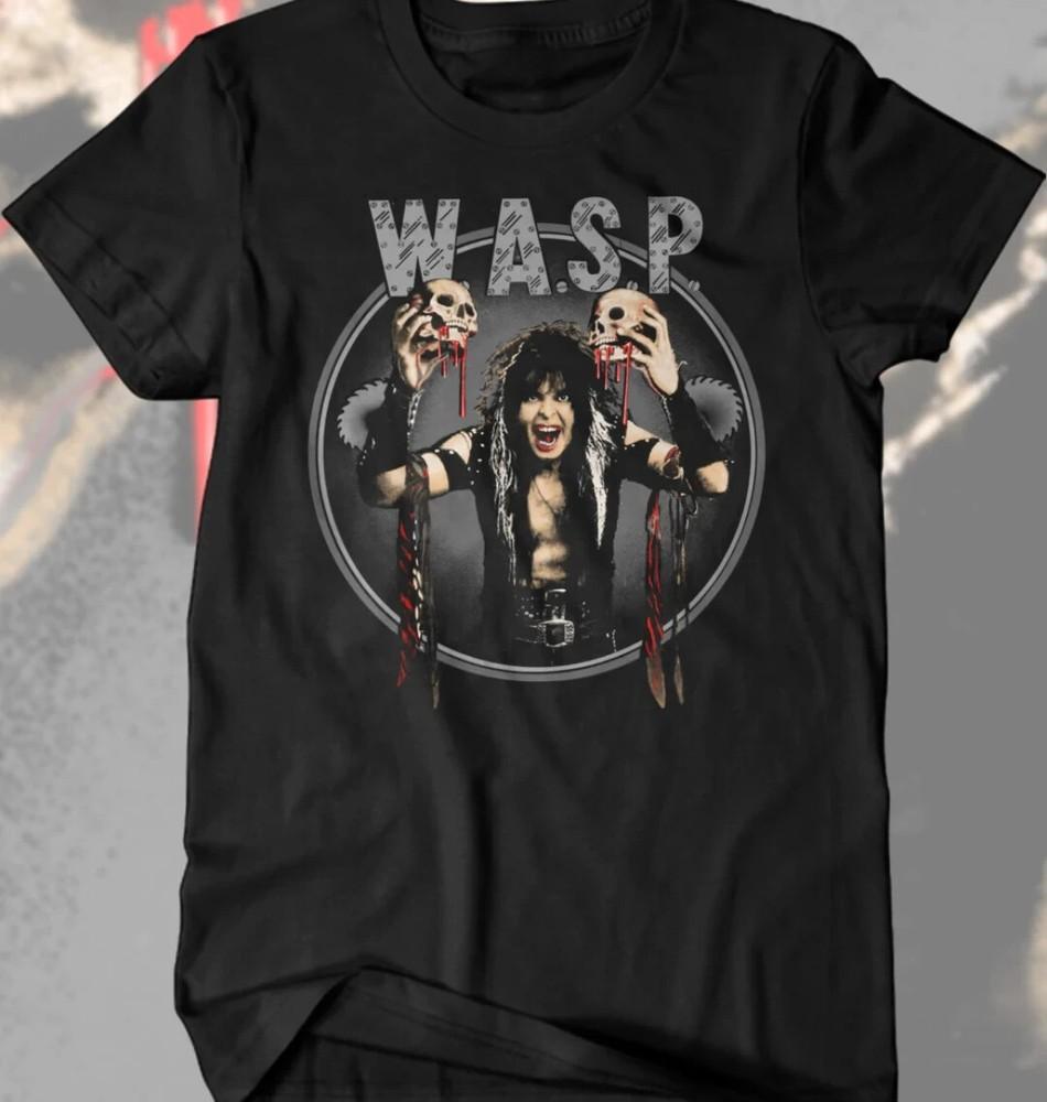 Винтажная футболка 90-х группы W.A.S.P Подарок для фаната Черная Все размеры Мужская унисекс футболка