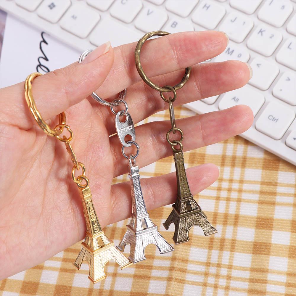 Zinc Zinc Alloy Eiffel Tower Bag Pendant Vintage Paris Keyring Simple France Tower Keychain  Backpack Decor