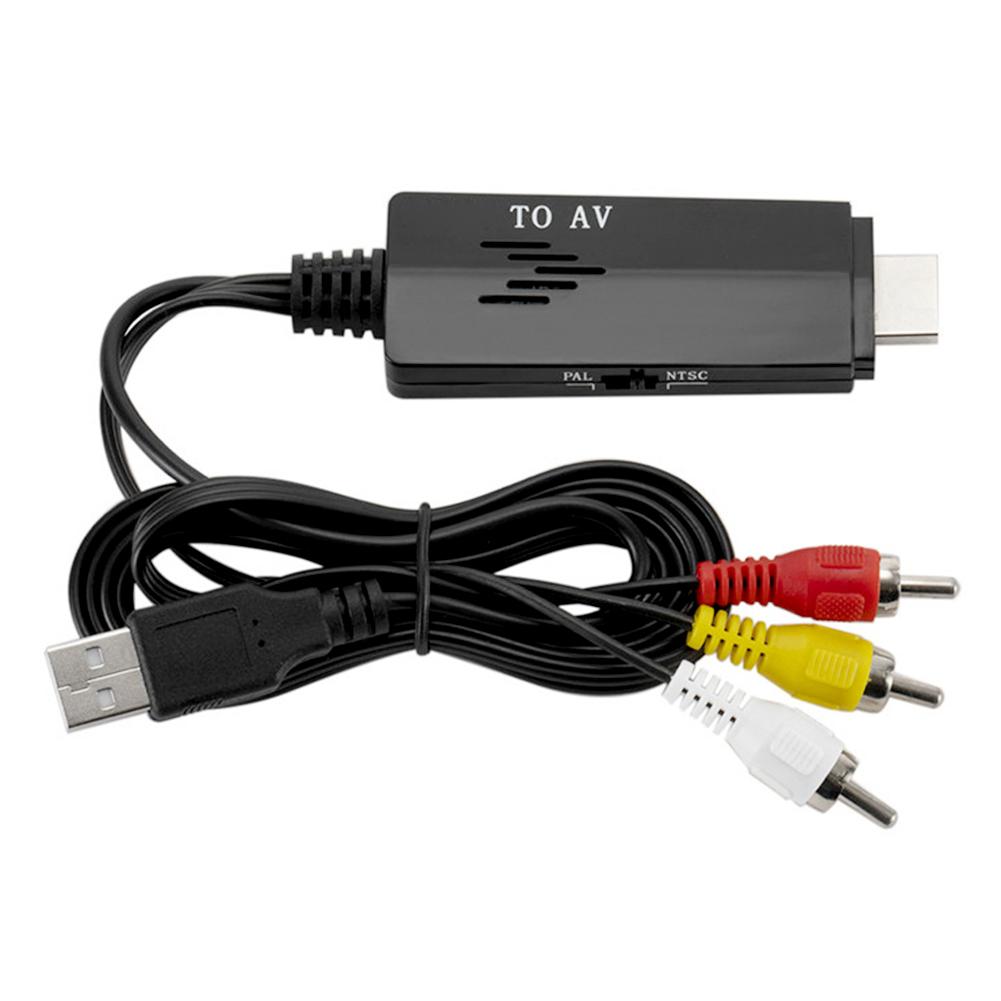 HD To AV for RCA Converter Cable 480 I 576 I Male To Male Video Converter Cable for TV VHS VCR