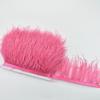 1Meters Leather Pink Ostrich Feathers Trim Trims Width 8-10cm Black Ostrich Feather Ribbon Clothing Wedding Feathers Decoration