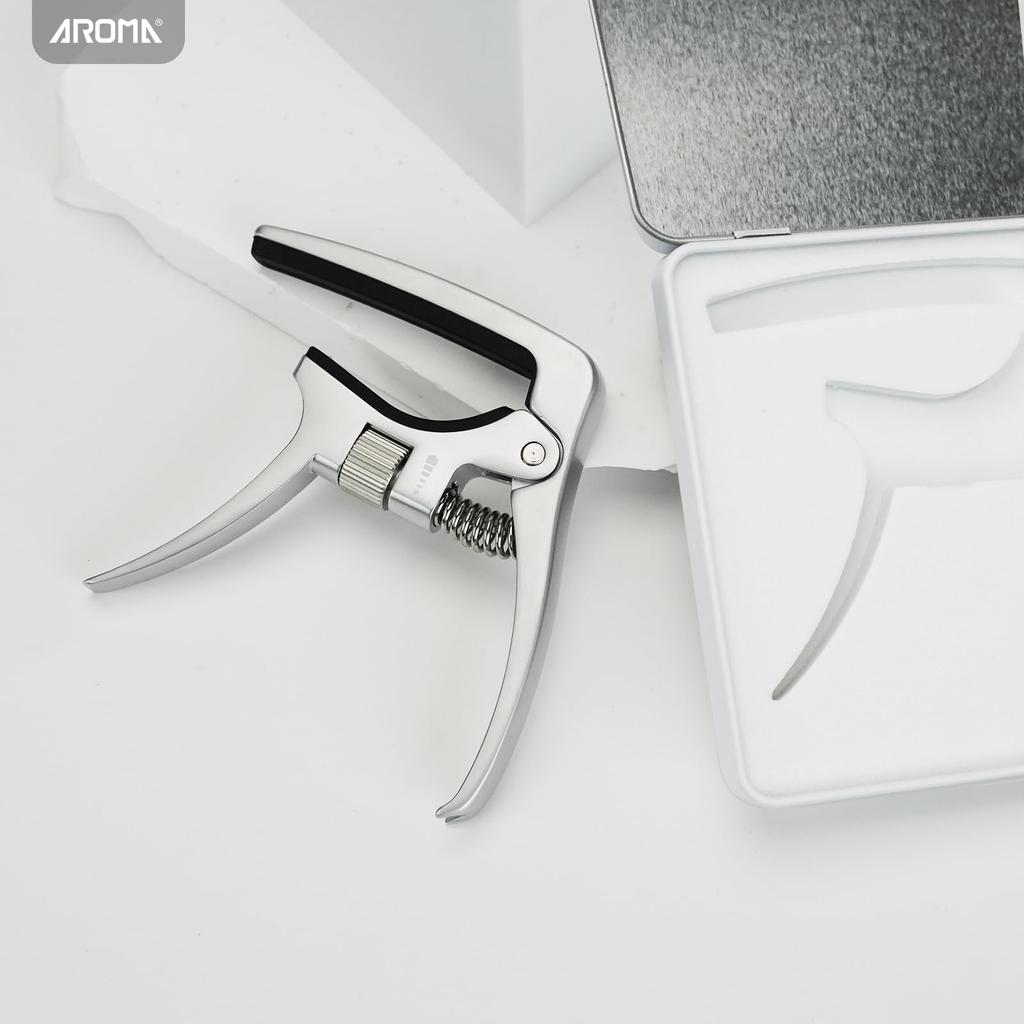 Aroma Professional Guitar Capo with Quick Trigger Adjustable and Bridge Pin Puller for Acoustic and Electric Guitars Change, Operation, Tension,