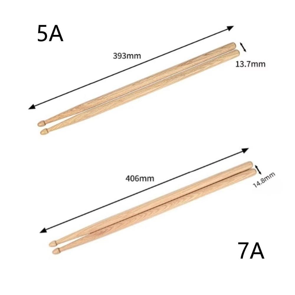 1 Pairs 7A Maple Drumsticks 5A Drum Sticks Practice Sticks Drum Mallets Professional Use