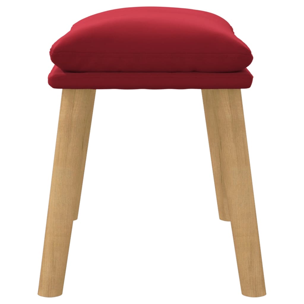 Footstool Burgundy 45 x 29.5 x 35 cm Velvet