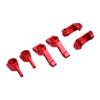 RC Car Front Steering Blocks Caster Blocks and Rear Stub Axle Carriers Kit Replacement for Traxxas Slash 2WD RC Car Red