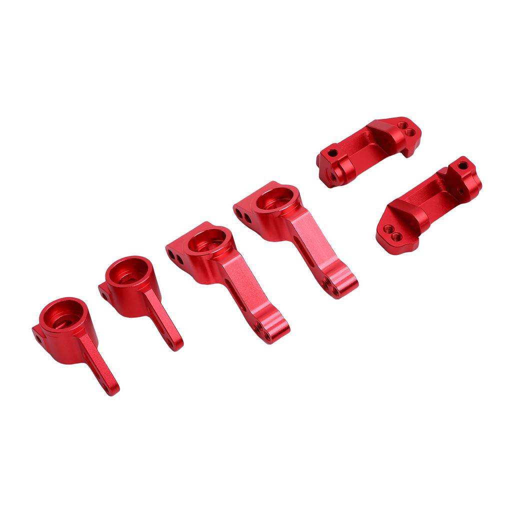 RC Car Front Steering Blocks Caster Blocks and Rear Stub Axle Carriers Kit Replacement for Traxxas Slash 2WD RC Car Red
