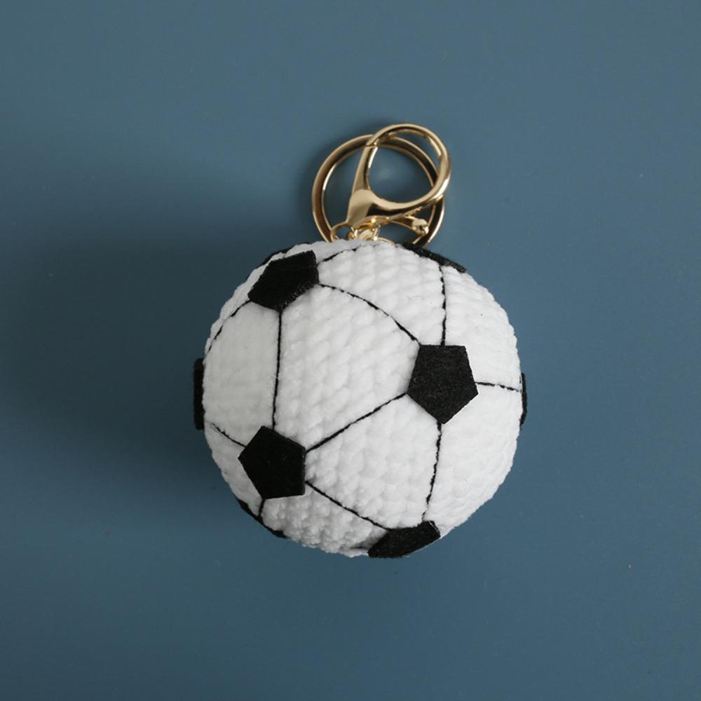 Billiards Rugby Knitting Basketball Keychain Handmaking Sport Ball Pendant Backpack