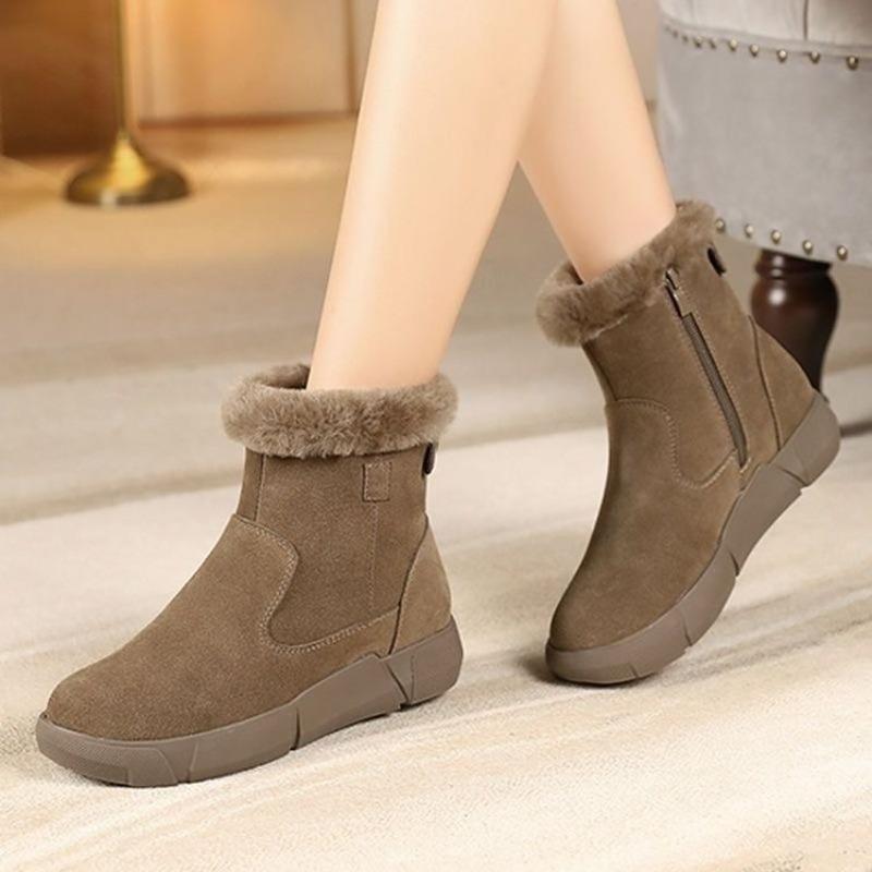 New Style Snow Boots, Thickened Mid-calf Boots, Cotton Shoes with Sponge Soles and Women's Shoes