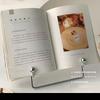 Portable Metal Flat Support New Silver Creative Book Reading Stand Mobile Phone Support Ins Style Desktop Support, Book Stand
