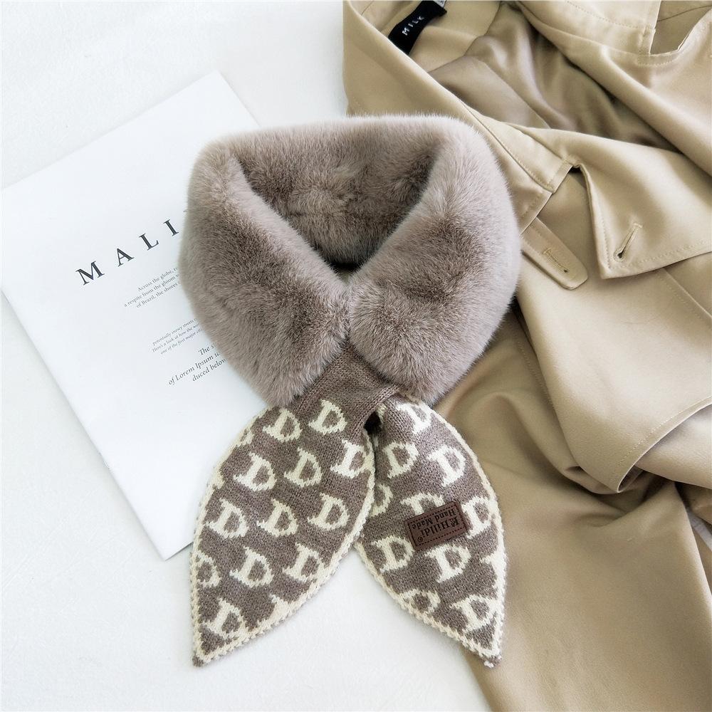 Новый шарф женский прекрасный осенне-зимний открытый теплый холодостойкий шарф защита шеи шерстяной воротник