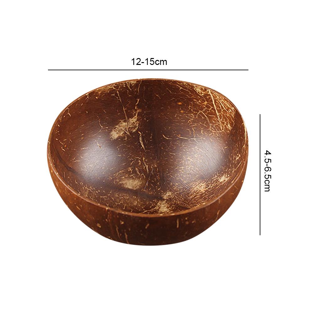 Натуральная кокосовая чаша Украшение Суп Фруктовый салат Лапша Рисовая чаша Деревянная фруктовая чаша Натуральная кокосовая чаша Деревянная фруктовая чаша