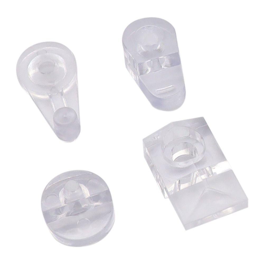100Pcs with Screws Glass Fixing Clip Kit Plastic Mirror Holder Clip  Cabinet Doors Windows