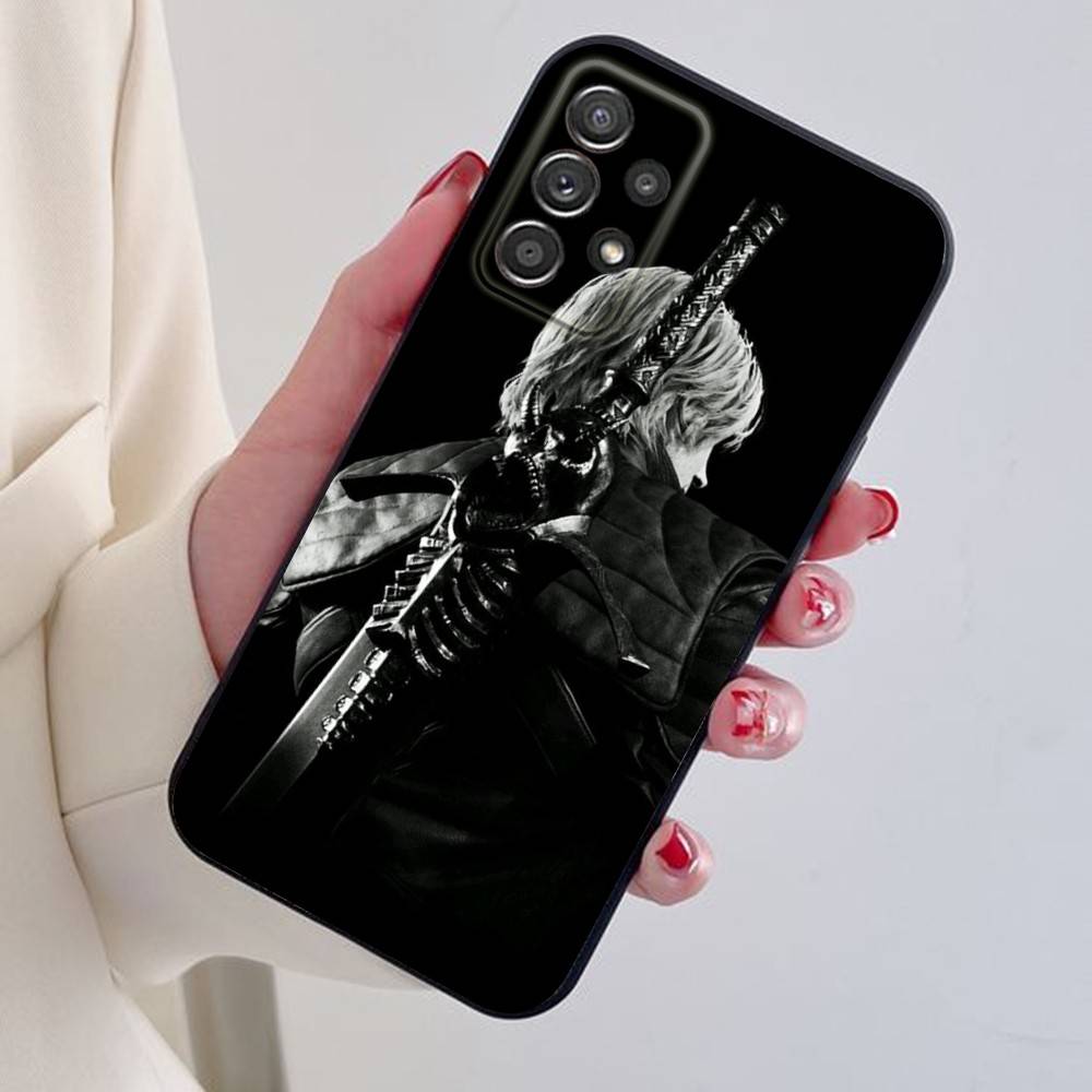 Чехол для телефона Dante D-Devil M-May Cry D-DMC2 для Samsung S24,21,22,23,30,Ultra,20,Plus,Note,10,9, Черный мягкий силиконовый чехол