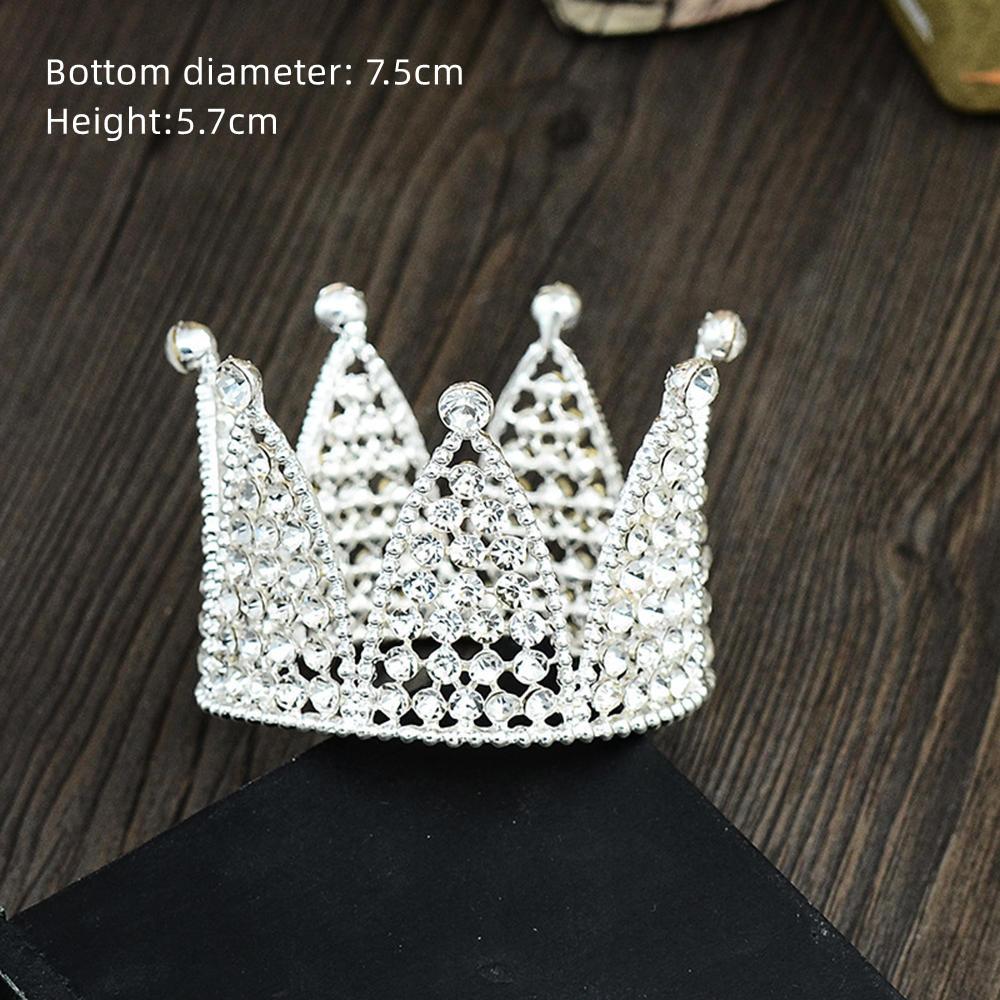 Корона со стразами для выпечки торта, украшение для головы, детские аксессуары для волос, принцесса, свадьба, день рождения, вечеринка, принадлежности, новый
