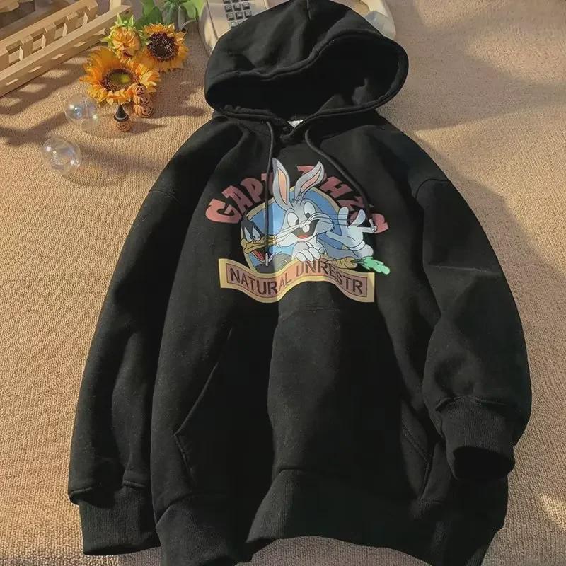 Trendy Men's Cartoon Print Hooded Sweatshirt for Fall/Winter