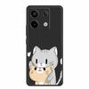 Для Redmi Note 13 pro Чехол Розовый Чехол для Телефона Модный Силиконовый ТПУ Мягкая Задняя Крышка Redmi Note 13 Pro Цветок Capa 6.67" Кошки Coque