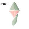 Gentle Hair Care Accessory Reversible Towel Wrap, Microfiber Turban with Button, Quick Dry, Soft Coral Fleece Head Wrap Absorbent Anti-frizz