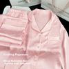 LangSha Birthday Gift for Girlfriend, Ice Silk Pajamas for Women, Summer Short-Sleeve Three-Piece Set with Chest Pads, Bear Home Wear Outfit Set