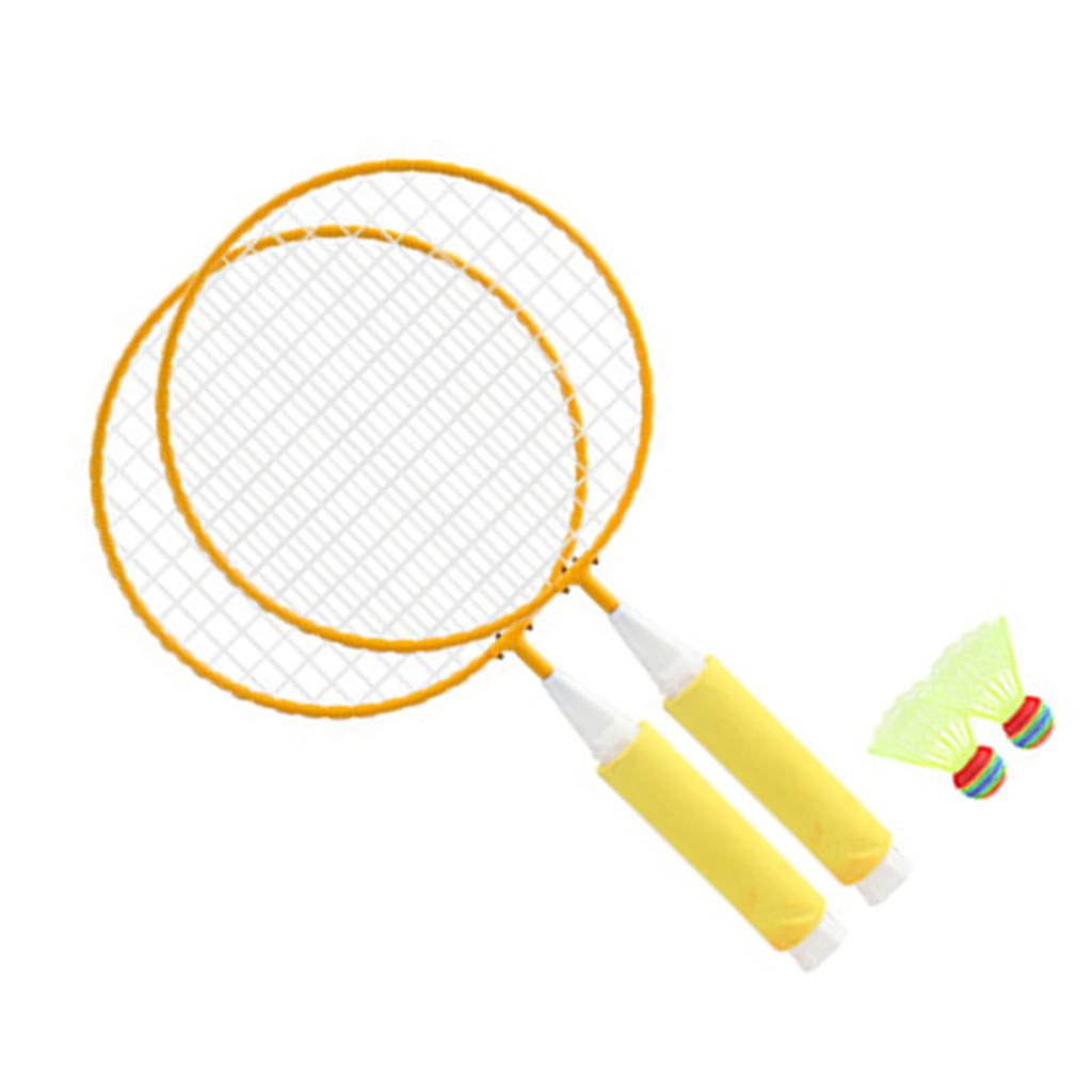 Children Badminton Racket Set Large Mesh Soft Anti Slip Handle Comfortable Grip Kids Badminton