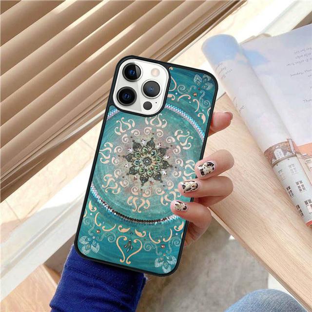 Чехол-накладка с узором «Цветок мандалы» для iPhone 17 Air 15 16 14 13 12 Pro Max 11 Pro Max Plus