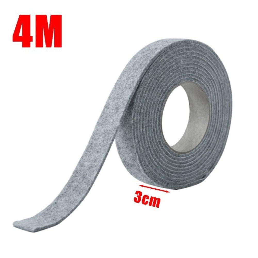 4 м войлочная уплотнительная полоса для дверей и окон, пылезащитное утолщенное стекло, впитывающая воду наклейка, звукоизоляция, износостойкость