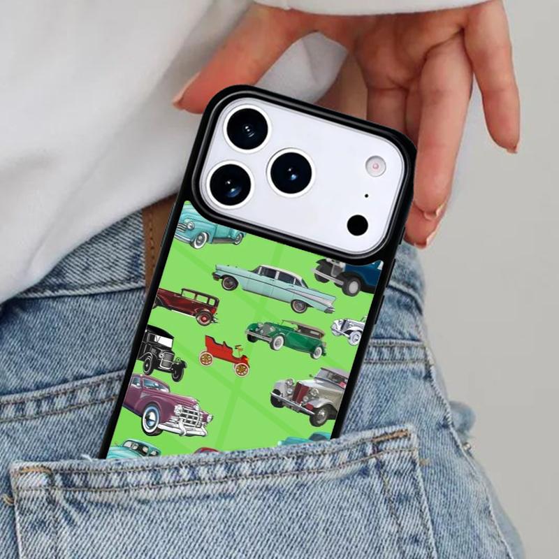 CLASSIC RETRO CARS Phone Case for iPhone 16e 15 14 13 12 17 Pro Max Plus Air 17pro Cover Coque