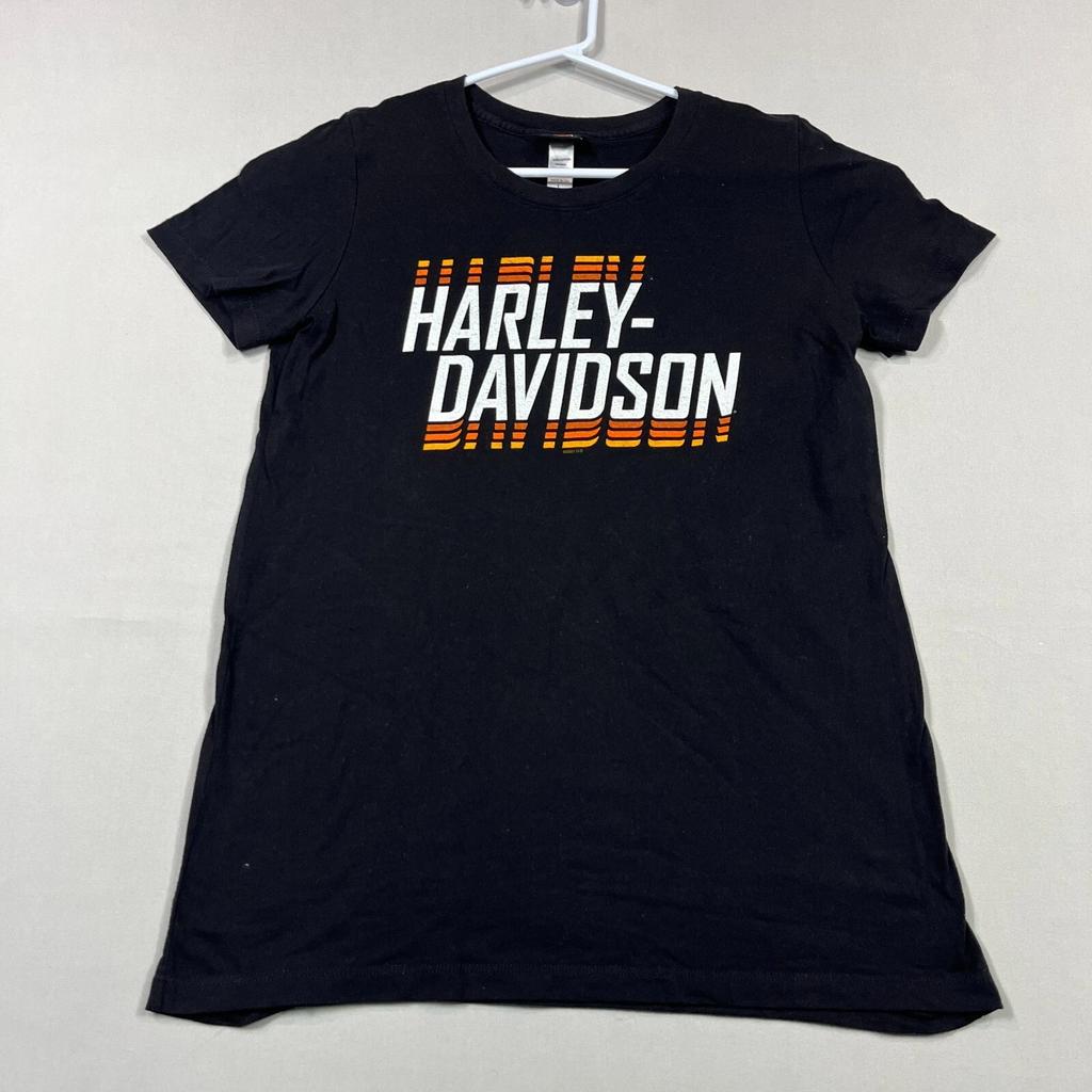 Мотоциклы Harley Davidson Новая Зеландия Хлопковая Повседневная Футболка Женская Размер Большой L