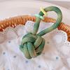 Women's Car Keychain Knotted Rope Floral Design Non-Slip Lightweight Bag Charm Portable Key Decor for Travel Commute Use