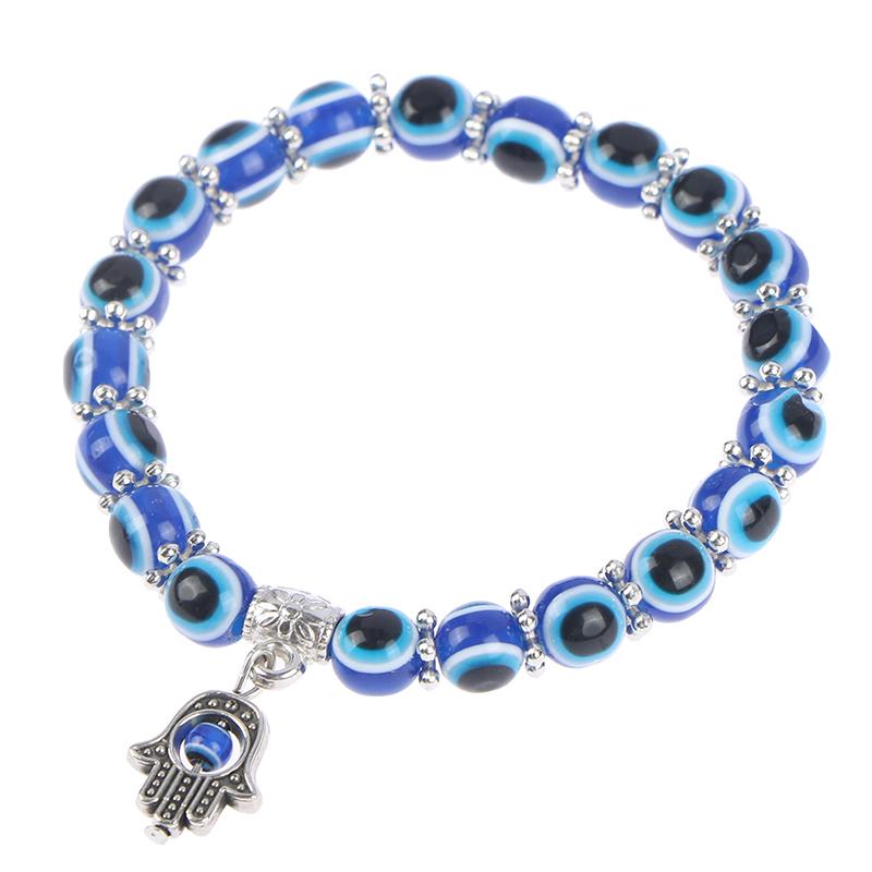 2021 Шарм Синий Дурной Глаз Счастливый Браслет Стеклянный Бисер Браслет Женщины Мужчины Ювелирные Изделия Подарок