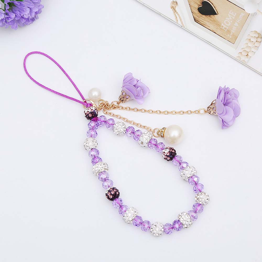 Accessories Flower Pendant Bracelet Mobile Phone Strap Lanyard Cell Phone Lanyard Wrist Straps