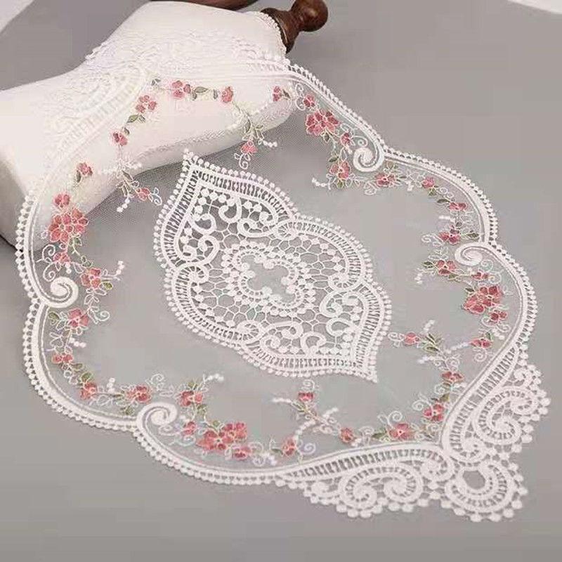 Lace Dining Mat Home Decoration Table Mat Embroidered Bedside Table Decoration Cover Light Luxury Tablecloth