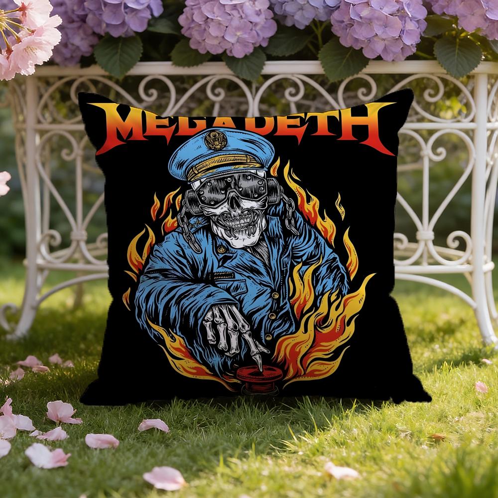 Band M-Megadeths Cushion Cover Home & Car Dual-Scene Pillow Cover: Reversible for Premium Comfort