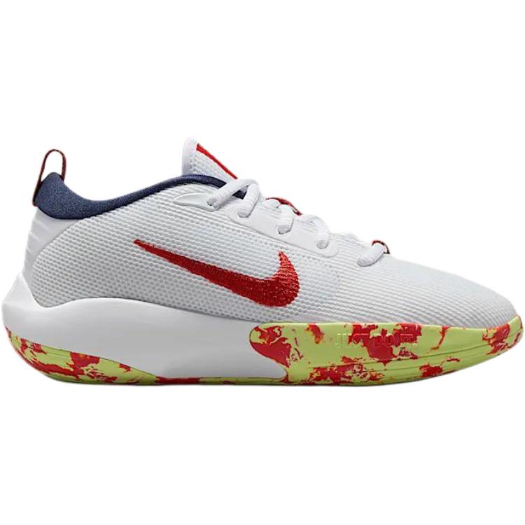 Nike ISOFLY Противоскользящие Износостойкие Низкие Детские Баскетбольные Кроссовки Бело-зеленые Кроссовки HJ3866-100