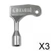 3x Single Triangle Key, Cabinet Spanner Multipurpose Water Meter Utility Key for