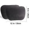 2Pcs Car Seat Pillow Auto Headrest Comfortable Pillows for Travel Interior Accessories(Head,Black)