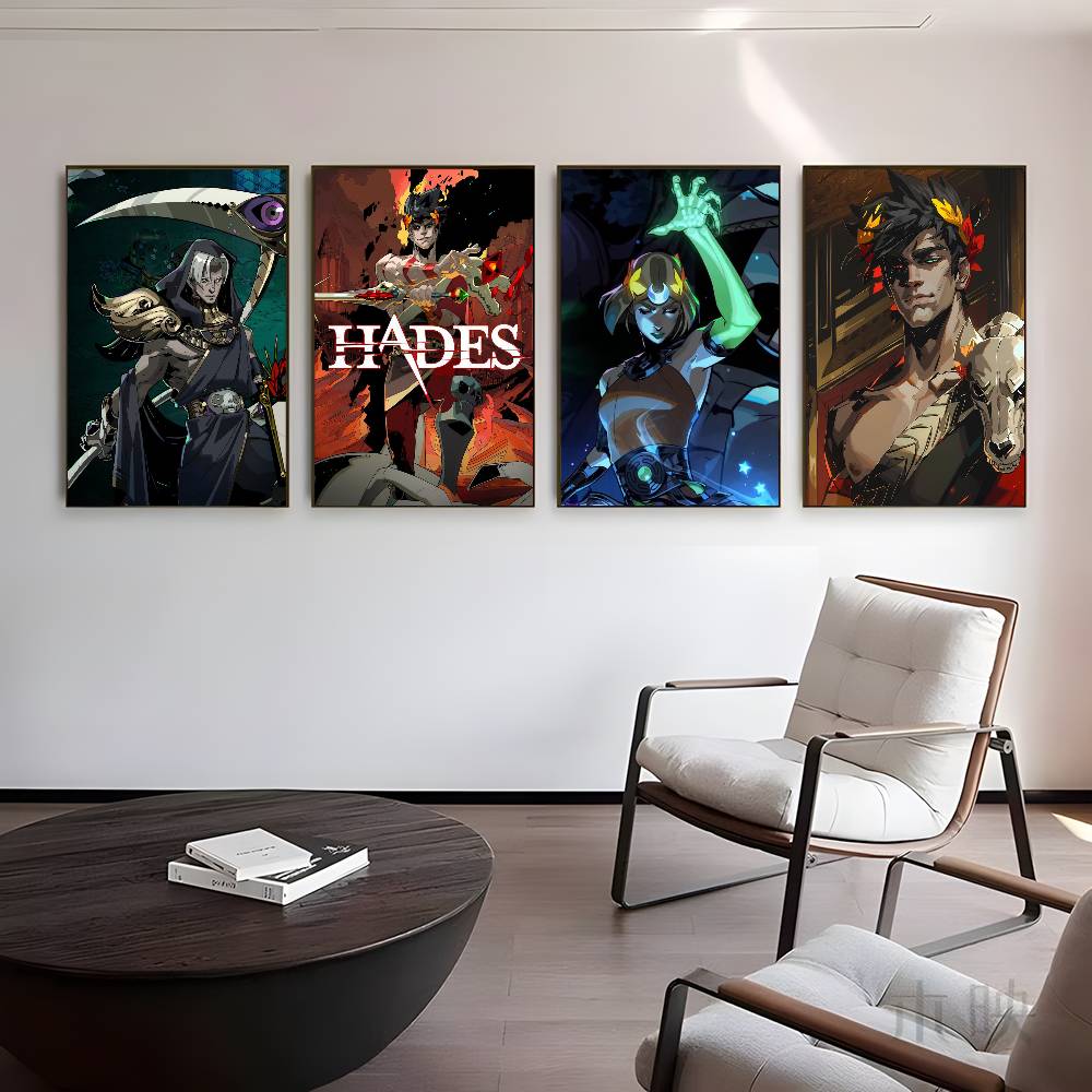 1 шт. Игры Hades Постер Наклейка Печать Водонепроницаемое Настенное Искусство Для Гостиной Спальни Домашний Декор
