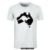 Cool Australia Map Kangaroo T Shirt Men Cotton Oneck Hip Hop Tops Harajuku Streetweaarr Australia Tshirt