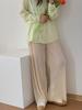 Летние женские шифоновые широкие брюки повседневные свободные прямые брюки для девочек ультратонкие брюки с высокой талией