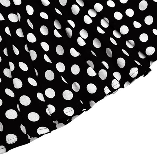 Женская юбка в горошек, весна-лето, мягкая дышащая, свободная, с высокой талией, плиссированное платье-миди трапециевидной формы, модный костюм для вечеринки