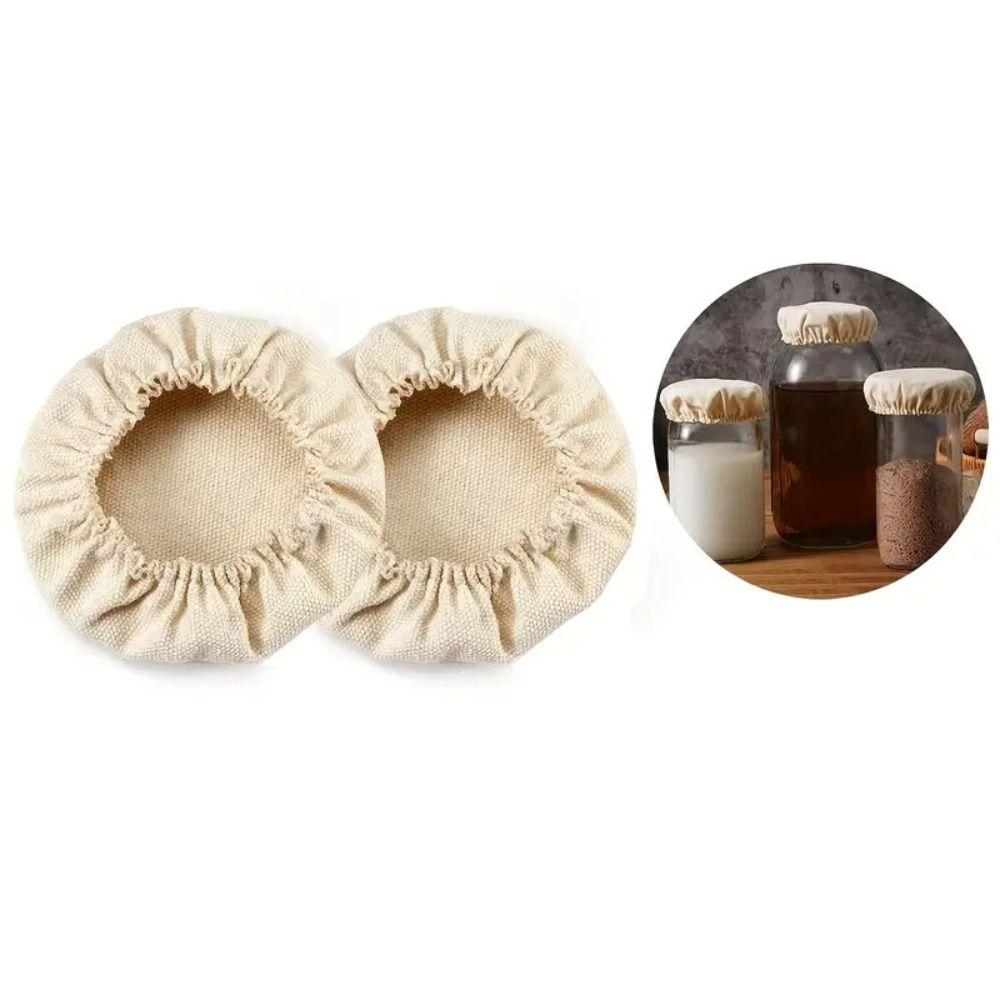 1/2 шт. многоразовые пылезащитные чехлы из хлопчатобумажной ткани, крышки из ткани для ферментации и сыра, подходят для банок с горлышком от 8 до 10 см