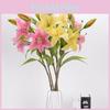 Artificial Lily Flower Decor For Home And Event Photography With Pvc Material