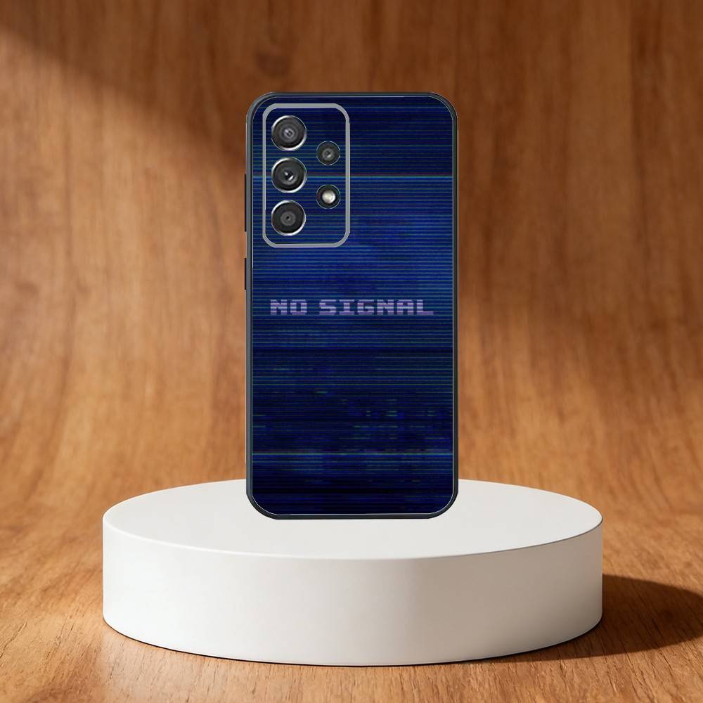 No Signal TV ART Phone Case For Samsung S25,S24,S21,S22,S23,S30,Ultra,S20,Plus,Fe,Note,10,9,5G Black Cover