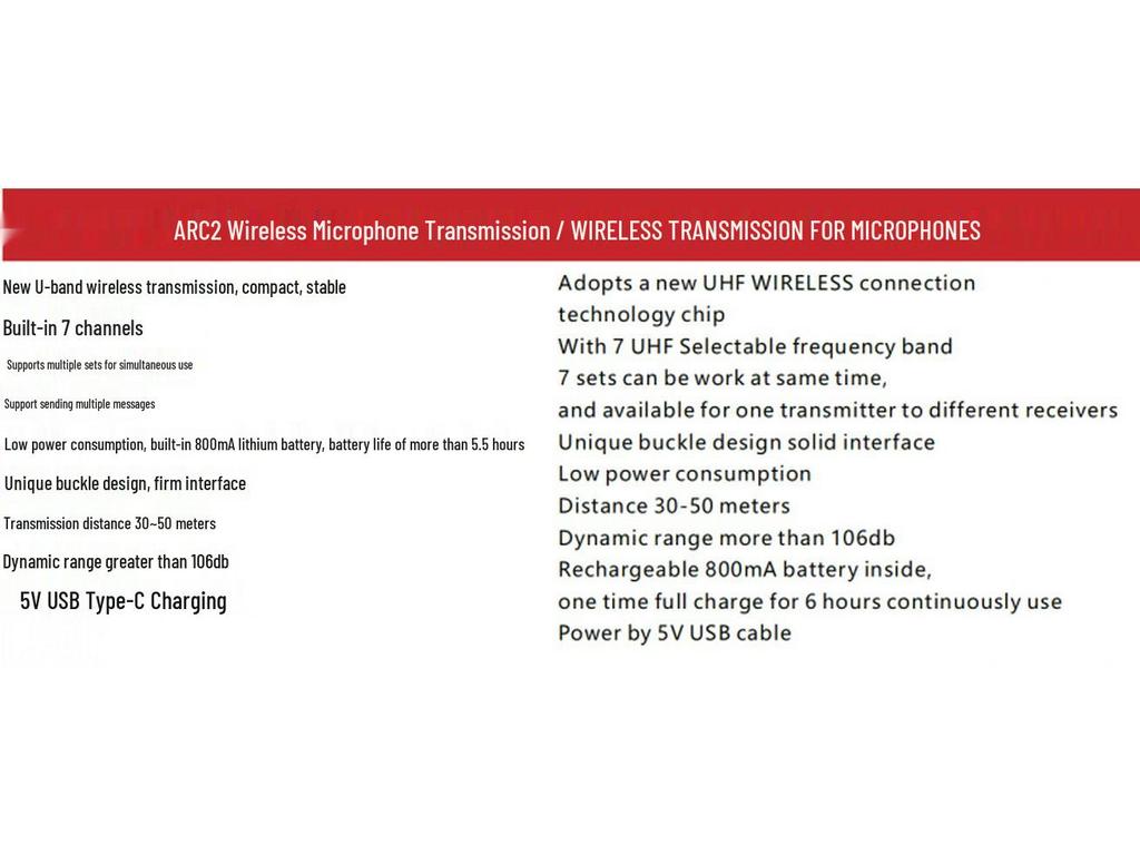 AROMA ARC-2 Wireless Transceiver: Convert Wired Microphone to Wireless for Canon Interface, Rechargeable