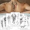 Herbal Juice Tattoo Sticker Waterproof Temporary Simulation Tattoo Flower Arm Tattoo Sticker