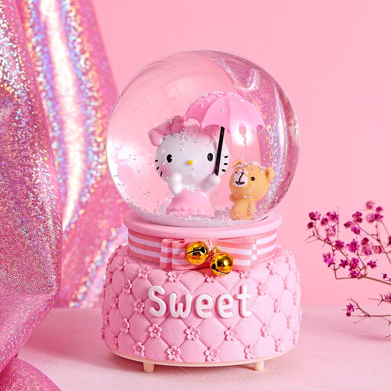 Dreamy Unicorn Crystal Ball Luminous Music Box - Snowflake Gift for Best Friend, Creative Qixi Present