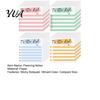 Striped Memo Pads Planning Sticky Notepads, Task Pads, Removable Self Adhesive Note Tags Self-Adhesive Paper for Daily To-Do Lists And Organization