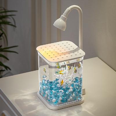 Практичный Креативный Мини Настольный Аквариум INS Дышащий Ландшафтный Аквариум Прочный Бесшумная Работа Аквариум для Золотых Рыбок Дети
