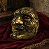 Жуткая Морщинистая Маска для Лица Хэллоуин Винтажная Маска Клоуна, Золотая Серебряная Реквизит Вечеринка для Вечеринки, Страшный Маскарадный Костюм Дом с Привидениями Косплей Удобная