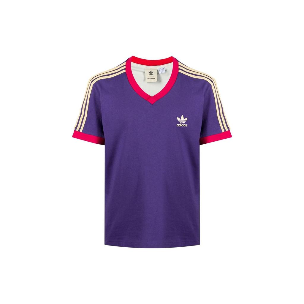 adidas Футболка X Wales Bonner 70-х годов с v-образным вырезом Unity, фиолетовые мужские топы GV1315