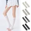 Breathable Vertical Stripes Leg Socks High Tube Women Daily Sock Casual Calf Socks